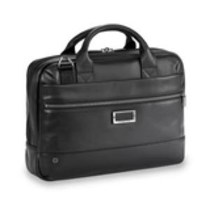 New! BRIGGS & RILEY @WORK® - LEATHER SLIM BRIEFCASE